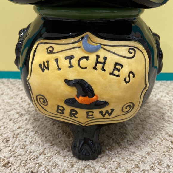 Blue Sky Clayworks CAULDRON WITH WITCH HAT Canister - Picture 2 of 11